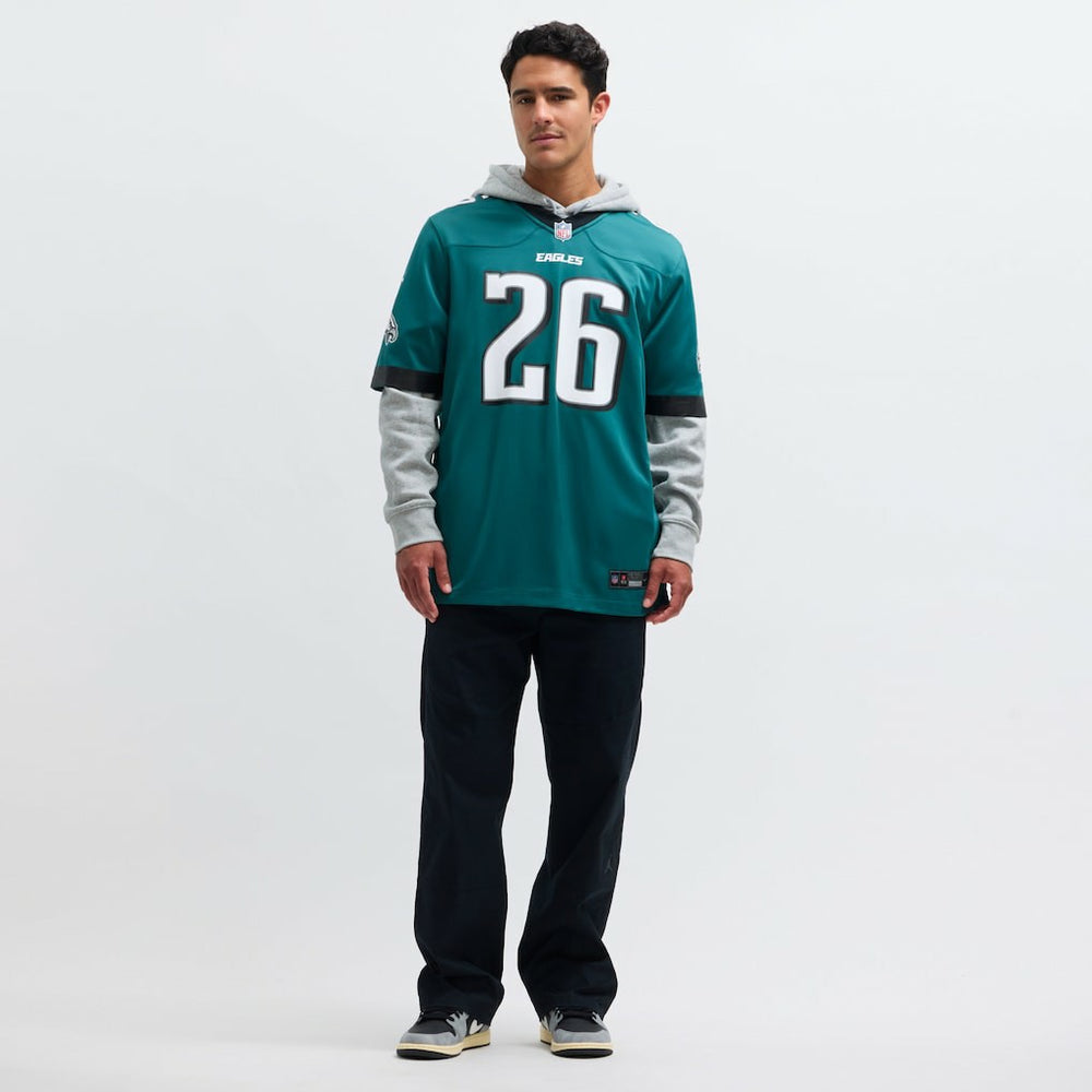 Saquon Barkley Philadelphia Eagles Game Player Jersey - Midnight Green