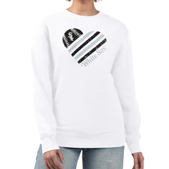 Chicago White Sox G-III 4Her by Carl Banks Women's Heart Logo Fleece Pullover Sweatshirt White