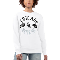 Chicago White Sox G-III 4Her by Carl Banks Women's Team Logo Fleece Pullover Sweatshirt White