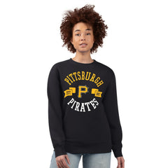 Pittsburgh Pirates G-III 4Her by Carl Banks Women's Team Logo Fleece Pullover Sweatshirt Black
