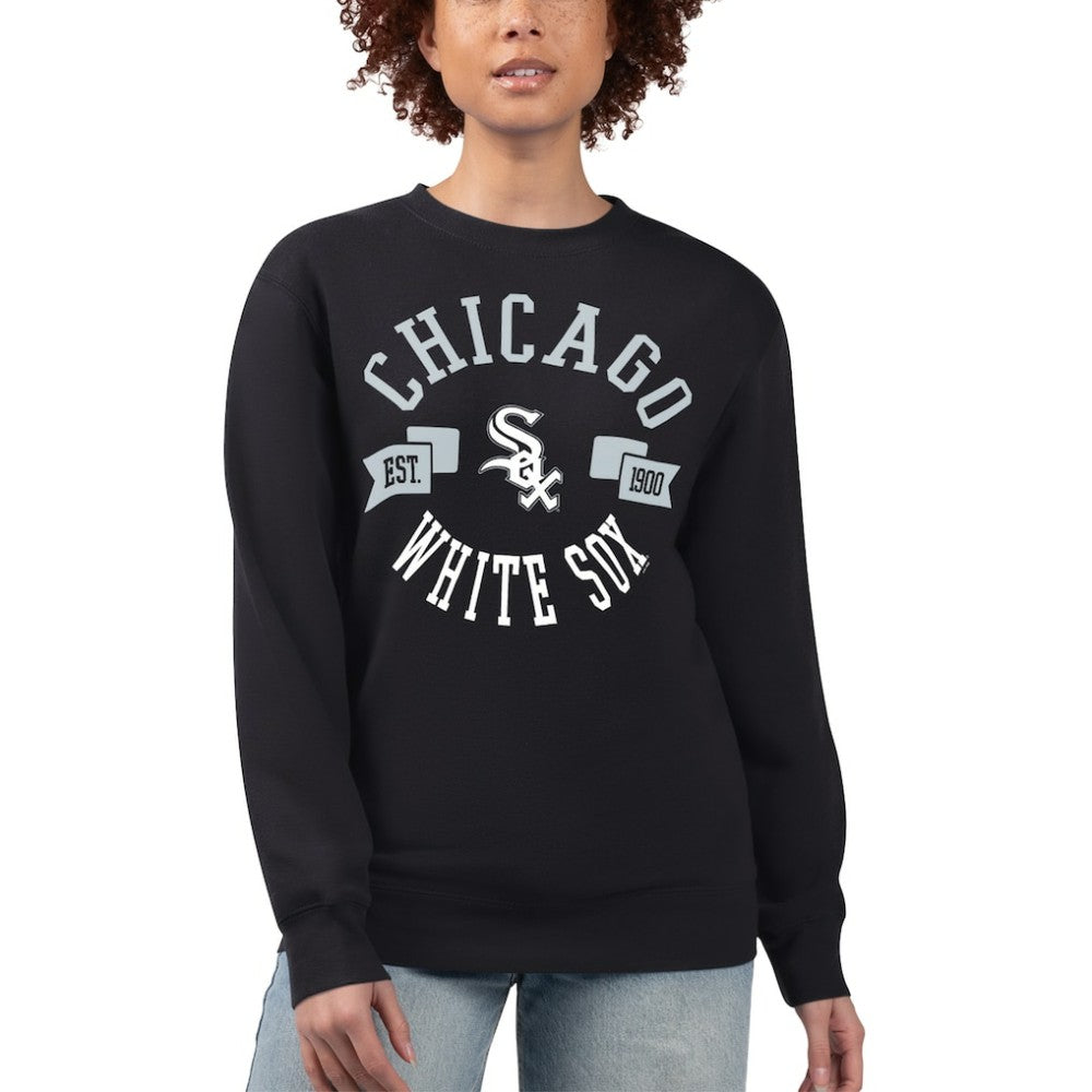 Chicago White Sox G-III 4Her by Carl Banks Women's Team Logo Fleece Pullover Sweatshirt Black