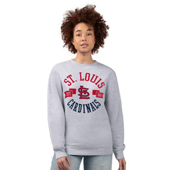 St. Louis Cardinals G-III 4Her by Carl Banks Women's Team Logo Fleece Pullover Sweatshirt Heather Gray