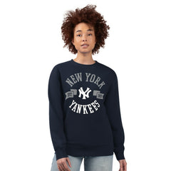 New York Yankees G-III 4Her by Carl Banks Women's Team Logo Fleece Pullover Sweatshirt Navy