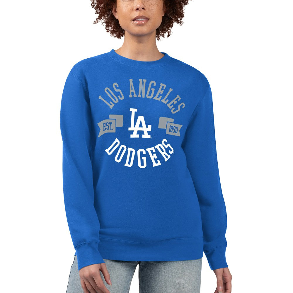 Los Angeles Dodgers G-III 4Her by Carl Banks Women's Team Logo Fleece Pullover Sweatshirt Royal