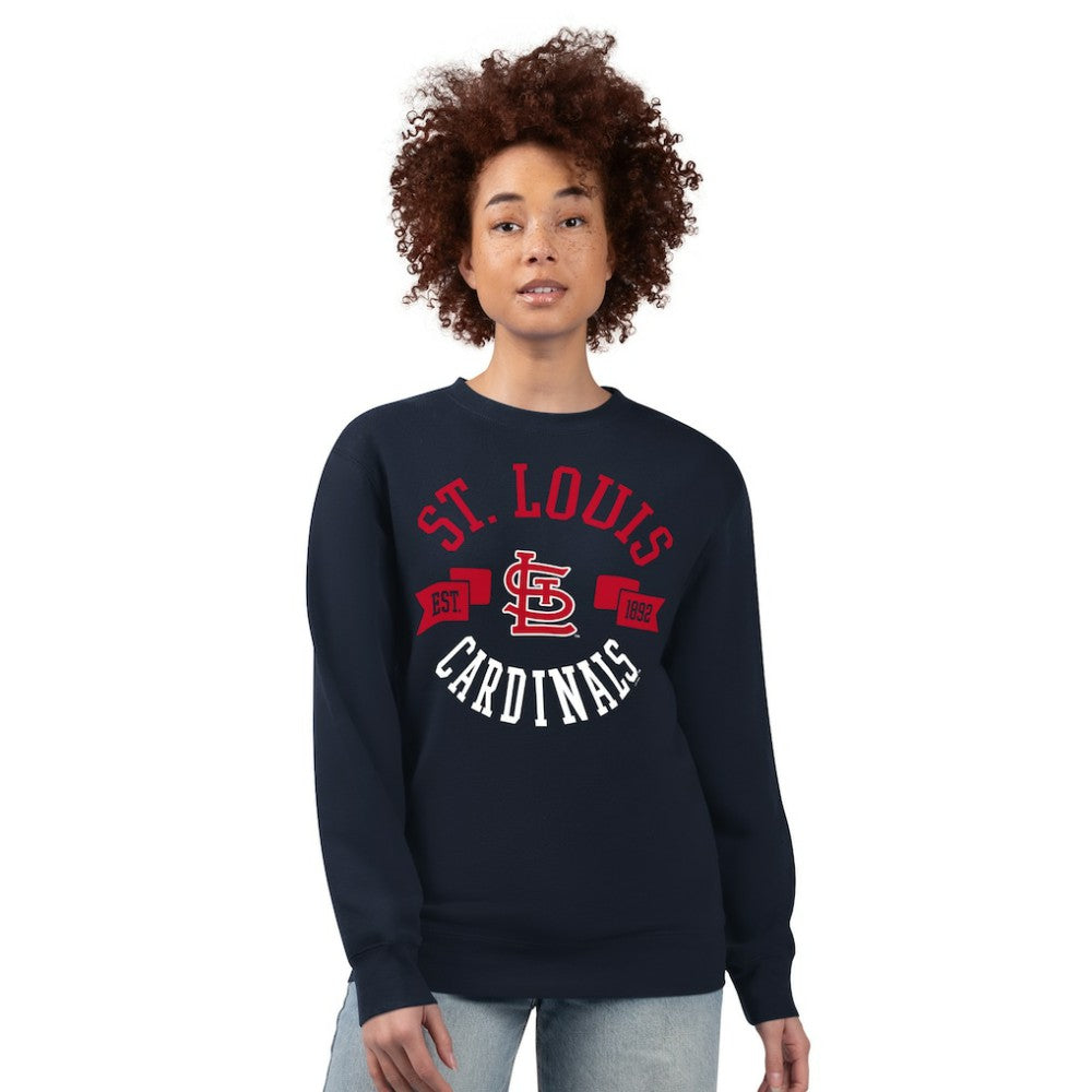 St. Louis Cardinals G-III 4Her by Carl Banks Women's Team Logo Fleece Pullover Sweatshirt Navy