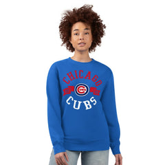 Chicago Cubs G-III 4Her by Carl Banks Women's Team Logo Fleece Pullover Sweatshirt Royal