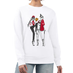 Cincinnati Reds G-III 4Her by Carl Banks Women's Baseball Girls Fleece Pullover Sweatshirt White