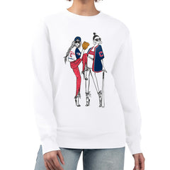 Cleveland Guardians G-III 4Her by Carl Banks Women's Baseball Girls Fleece Pullover Sweatshirt White