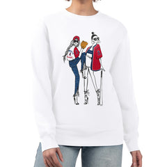 Los Angeles Angels G-III 4Her by Carl Banks Women's Baseball Girls Fleece Pullover Sweatshirt White
