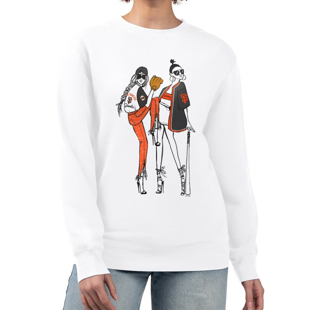 San Francisco Giants G-III 4Her by Carl Banks Women's Baseball Girls Fleece Pullover Sweatshirt White