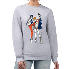 Detroit Tigers G-III 4Her by Carl Banks Women's Baseball Girls Fleece Pullover Sweatshirt Heather Gray