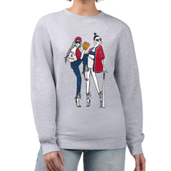Los Angeles Angels G-III 4Her by Carl Banks Women's Baseball Girls Fleece Pullover Sweatshirt Heather Gray