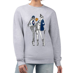 New York Yankees G-III 4Her by Carl Banks Women's Baseball Girls Fleece Pullover Sweatshirt Heather Gray