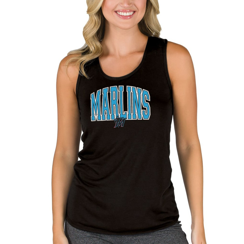 Miami Marlins Concepts Sport Women's Marathon Racerback Tank Top Black