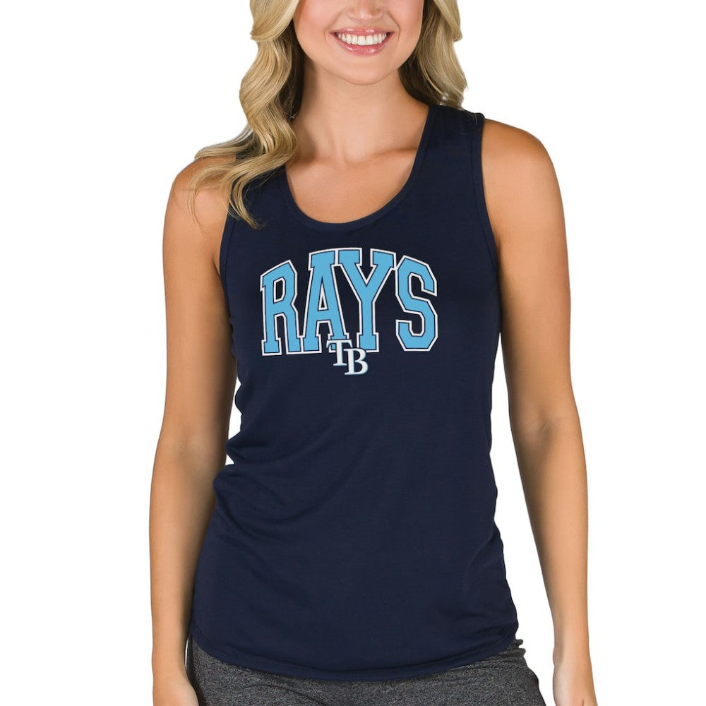 Tampa Bay Rays Concepts Sport Women's Marathon Racerback Tank Top Navy