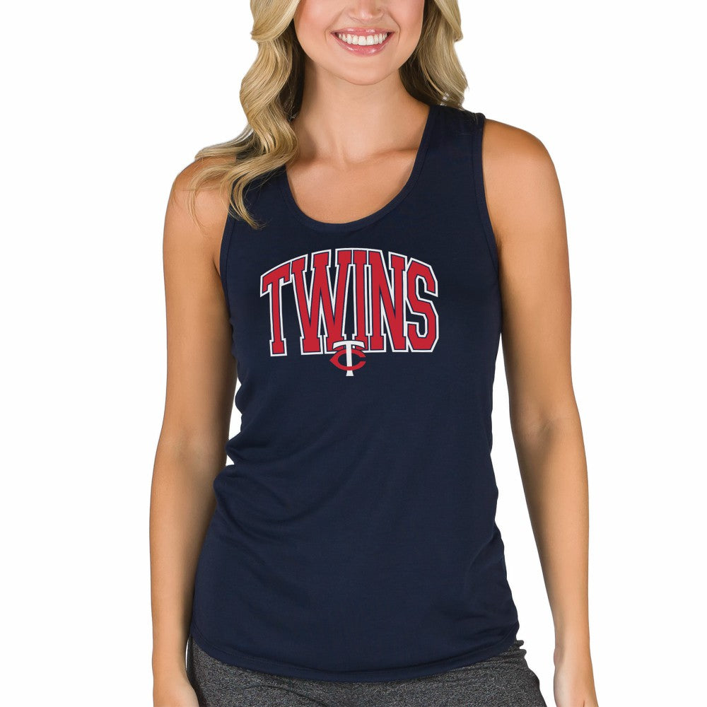 Minnesota Twins Concepts Sport Women's Marathon Racerback Tank Top Navy
