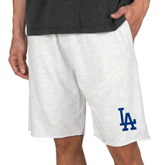 Los Angeles Dodgers Concepts Sport Mainstream Terry Tri-Blend Shorts Oatmeal