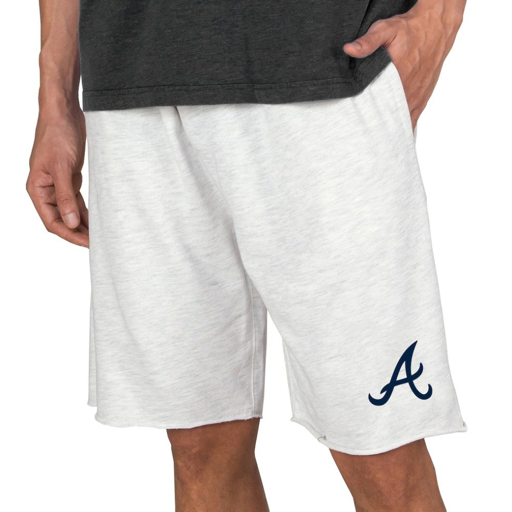 Atlanta Braves Concepts Sport Mainstream Terry Tri-Blend Shorts Oatmeal