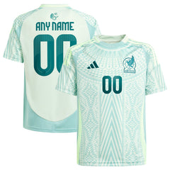 Mexico National Team Youth 2024 Away Replica Custom Jersey Green - Adidas