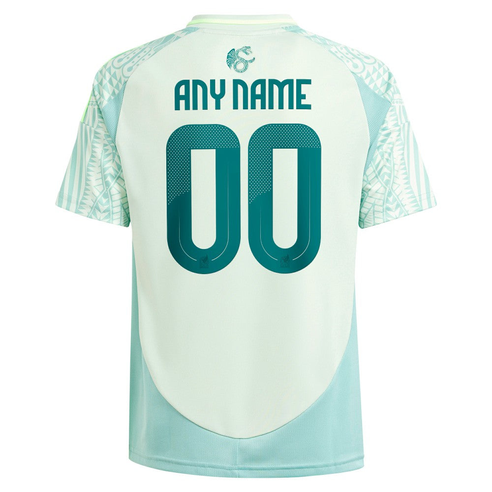 Mexico National Team Youth 2024 Away Replica Custom Jersey Green - Adidas