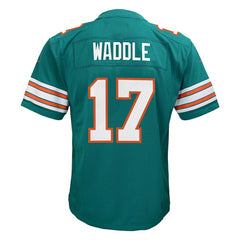 Jaylen Waddle Miami Dolphins Youth Game Jersey - Aqua