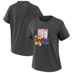 Cleveland Guardians WEAR by Erin Andrews Women's Domestic Box Color Boyfriend T-Shirt Charcoal
