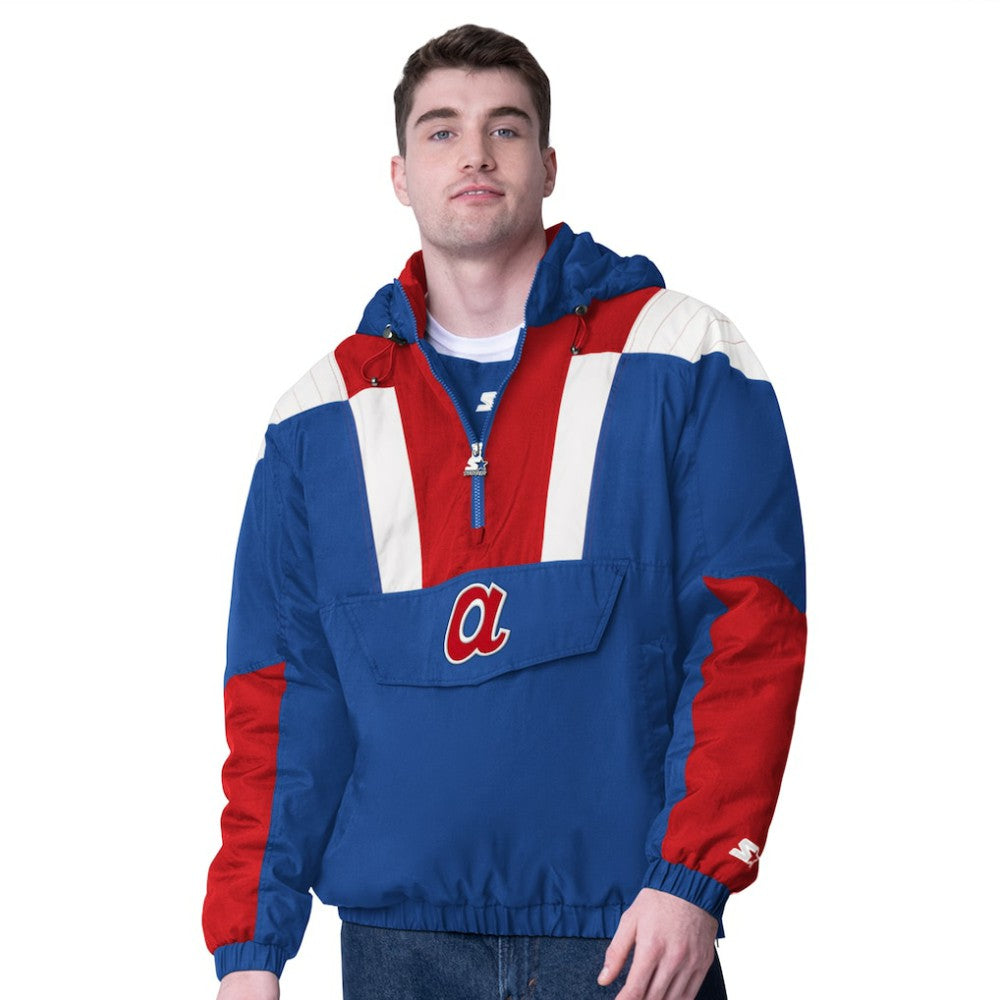Atlanta Braves Starter Cooperstown Collection Charger Half-Zip Jacket Royal