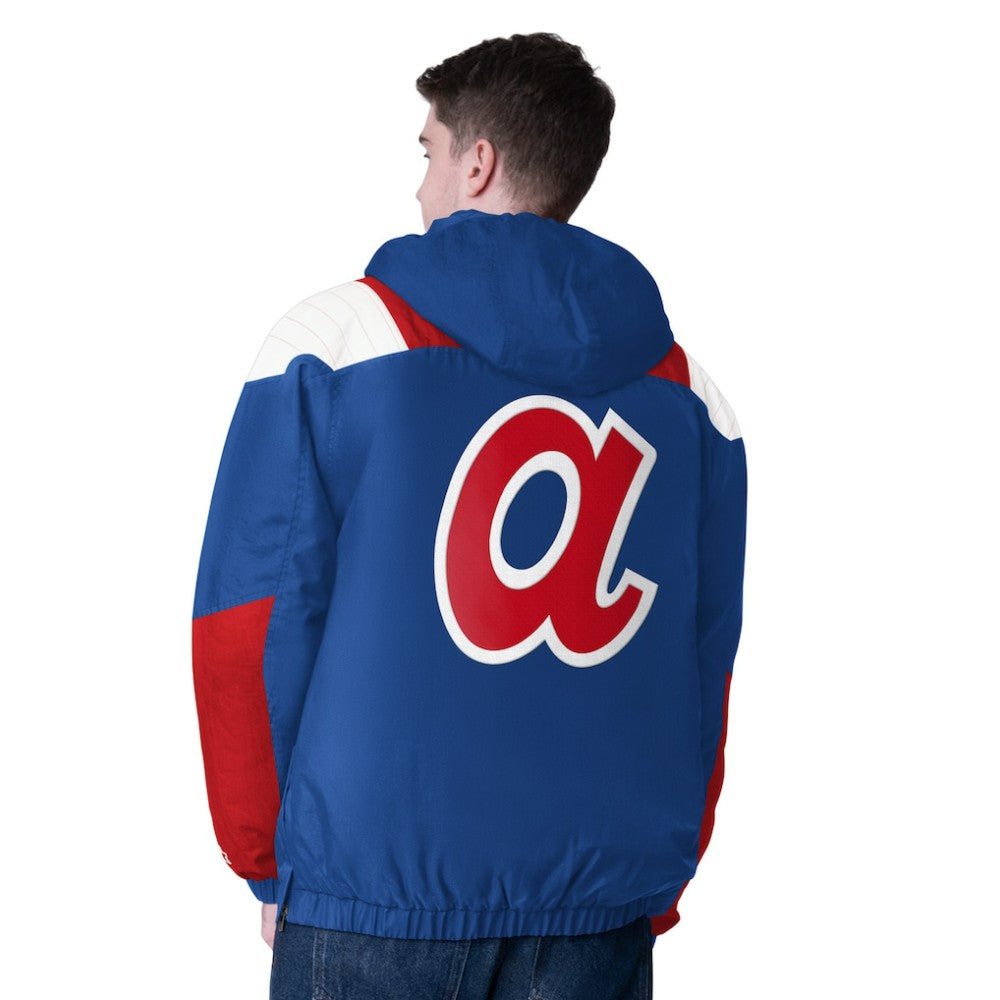 Atlanta Braves Starter Cooperstown Collection Charger Half-Zip Jacket Royal