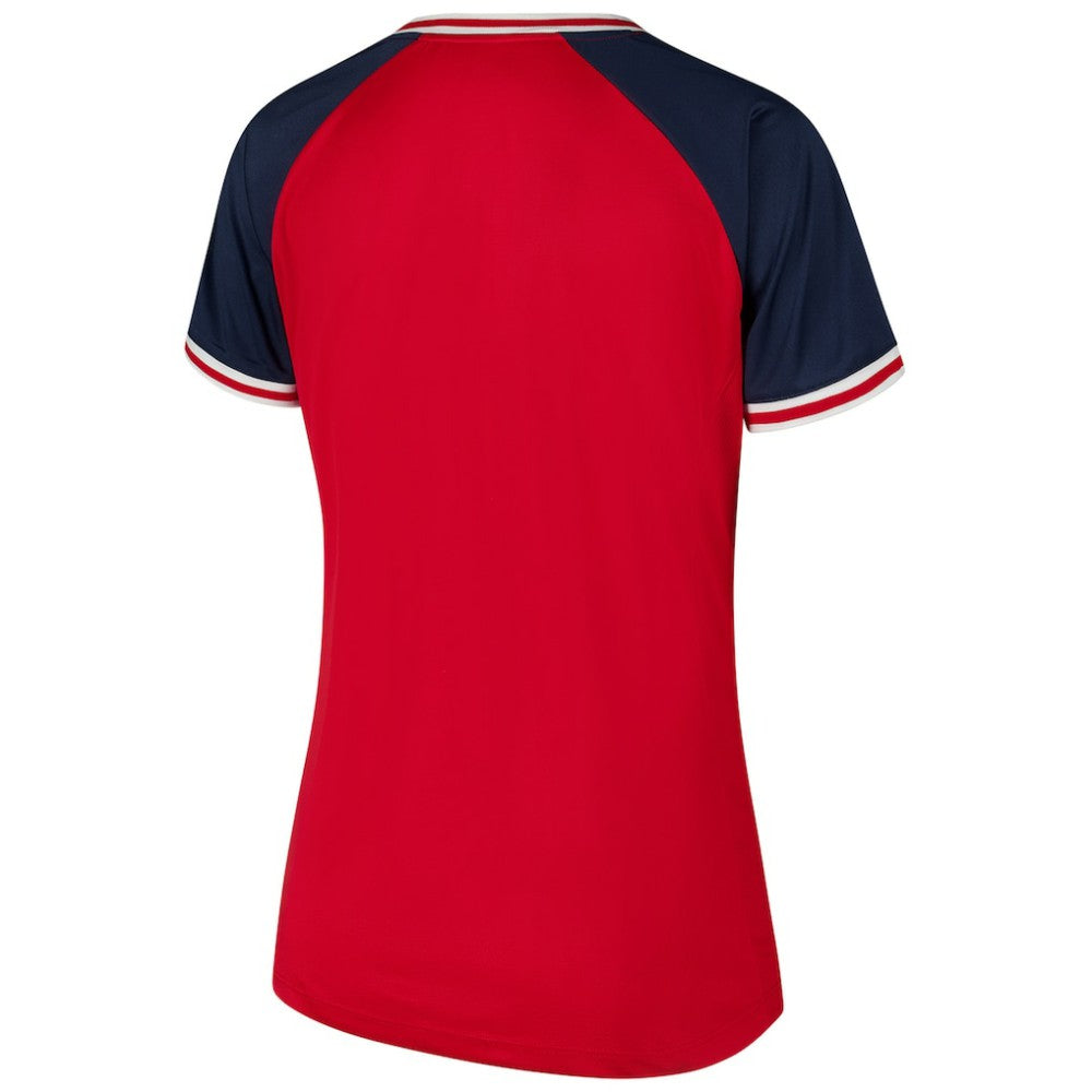 St. Louis Cardinals Profile Women's Plus Size Crossover V-Neck T-Shirt Red