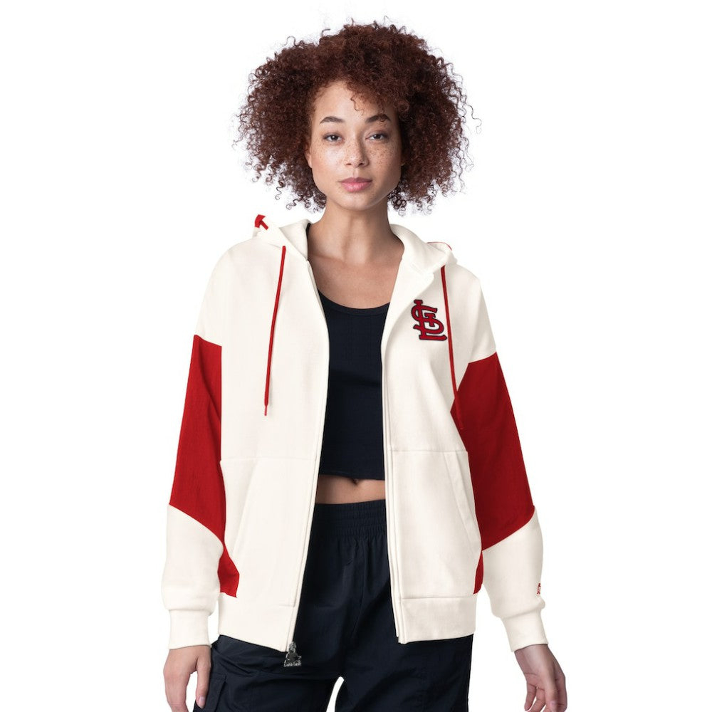 St. Louis Cardinals Starter Women's Scrimmage Full-Zip Hoodie White