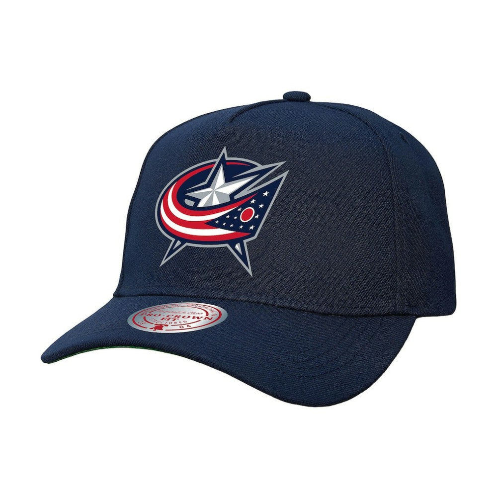 Columbus Blue Jackets Mitchell & Ness Core Team Ground Pro Adjustable Hat Navy