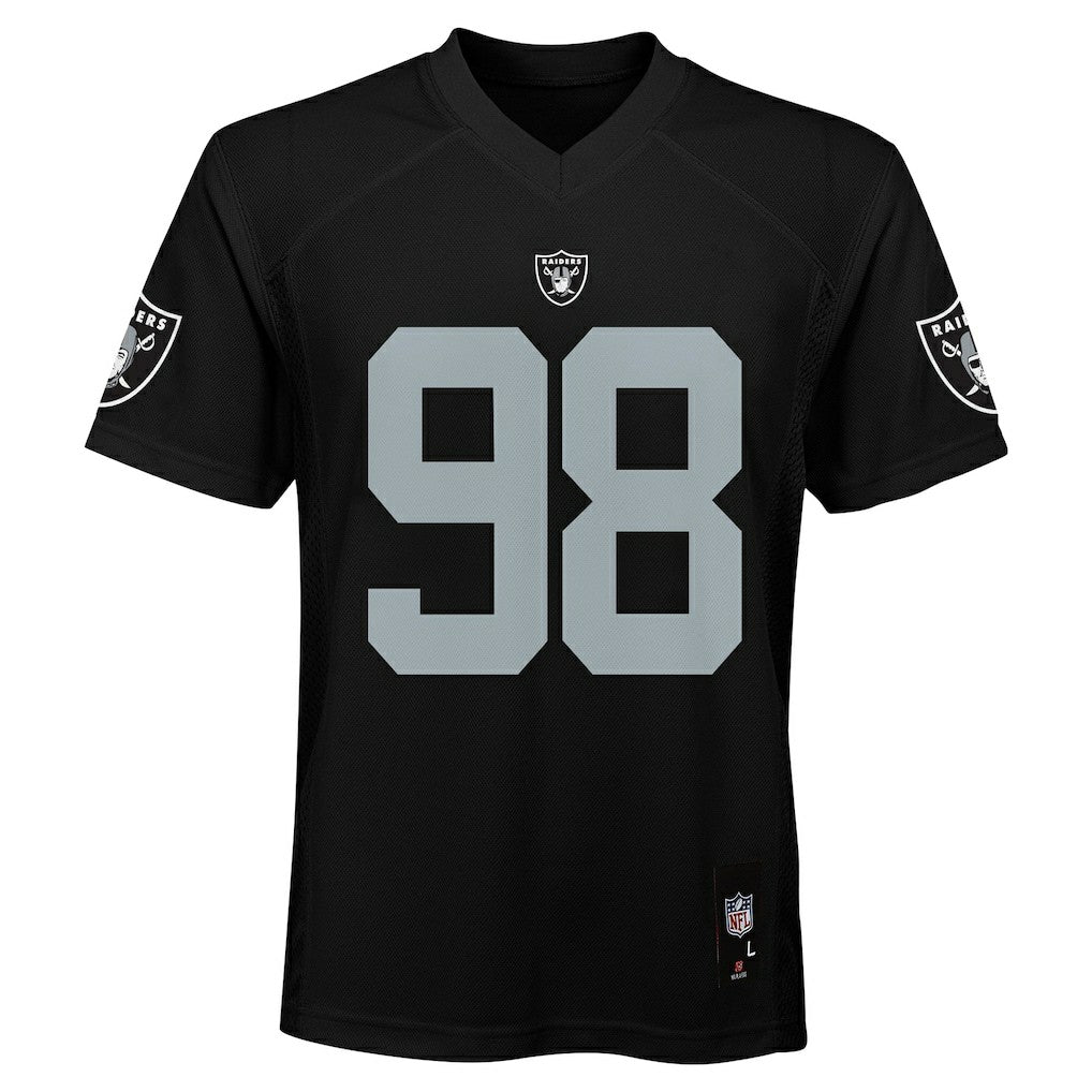 Maxx Crosby Las Vegas Raiders Youth Replica Player Jersey - Black outlet