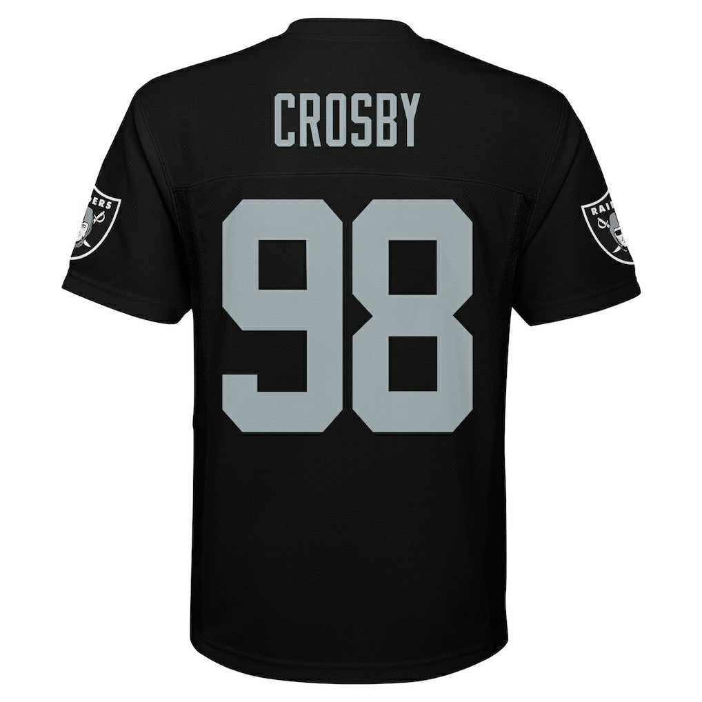 Maxx Crosby Las Vegas Raiders Youth Replica Player Jersey - Black outlet