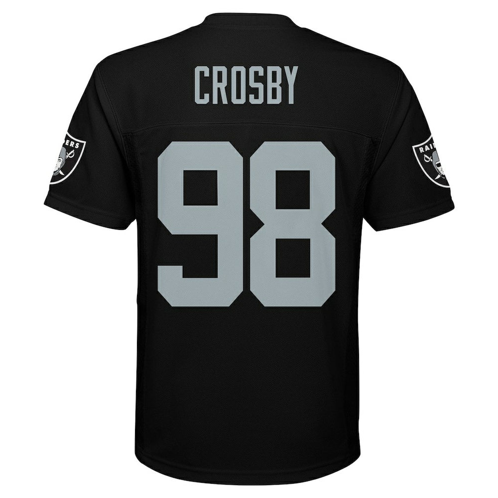 Maxx Crosby Las Vegas Raiders Youth Replica Player Jersey - Black outlet