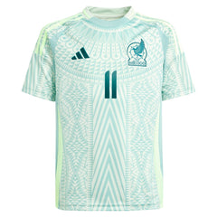 Santiago Giménez Mexico National Team Youth 2024 Away Replica Player Jersey Green - Adidas