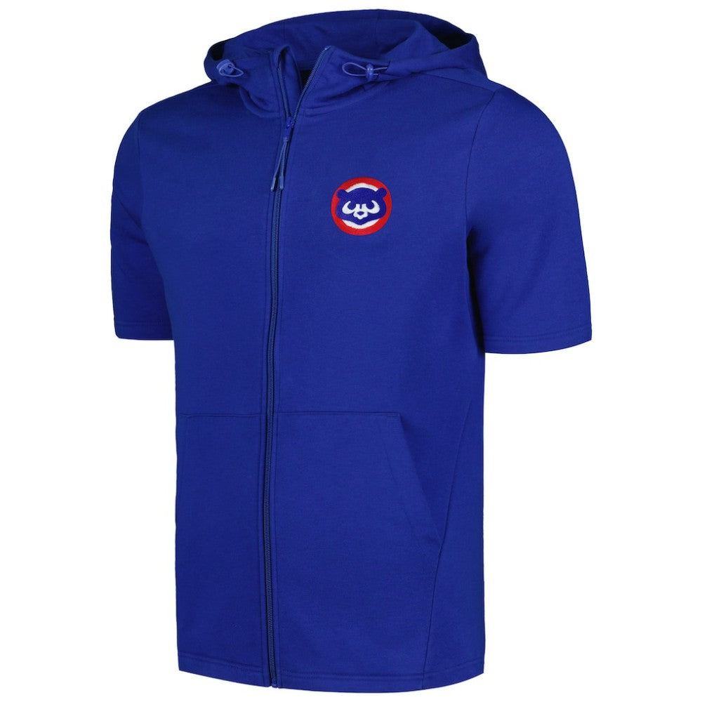 Chicago Cubs Levelwear Recruit Short Sleeve Full-Zip Hoodie Royal