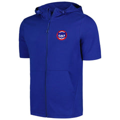 Chicago Cubs Levelwear Recruit Short Sleeve Full-Zip Hoodie Royal