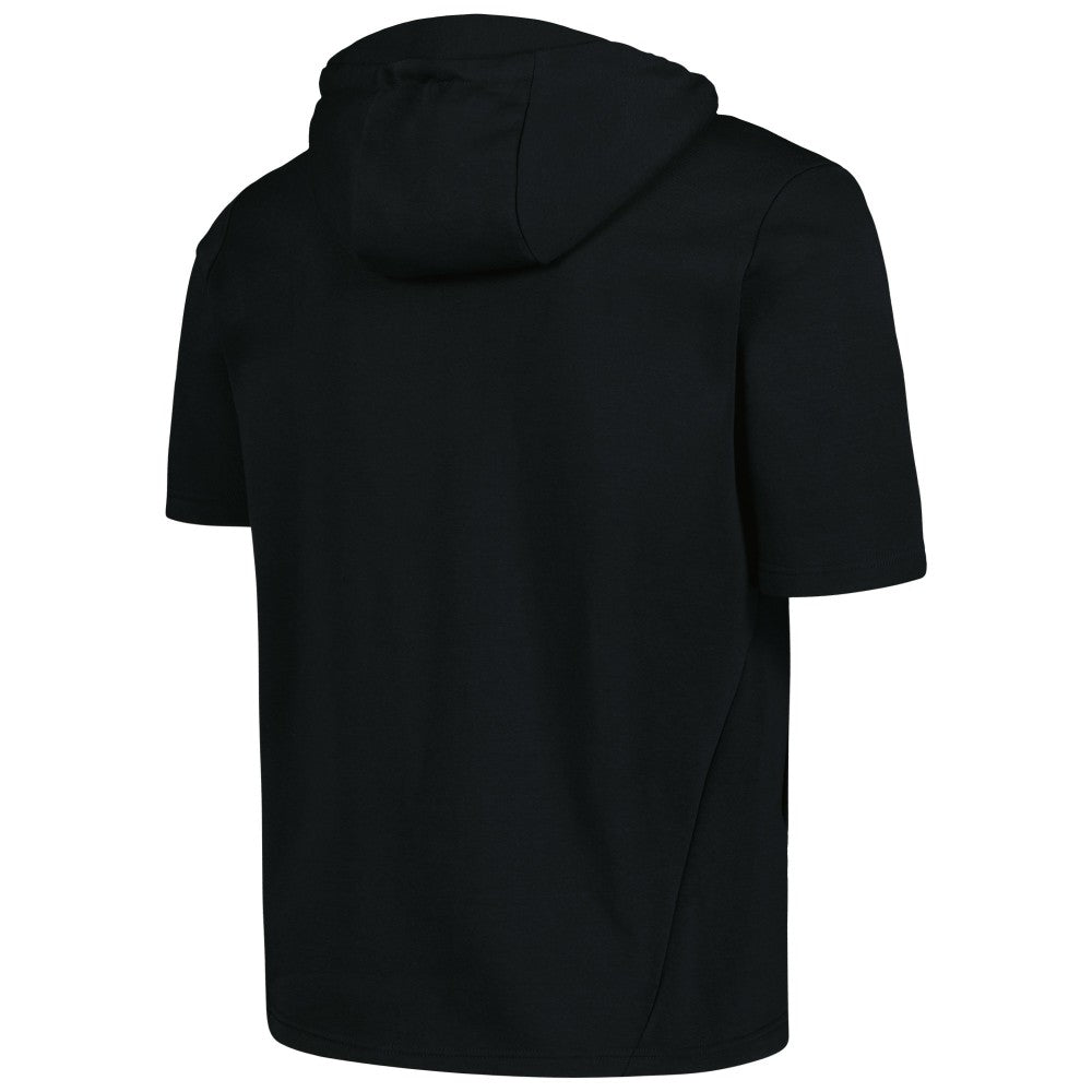 Cincinnati Reds Levelwear Recruit Short Sleeve Full-Zip Hoodie Black