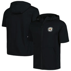 Baltimore Orioles Levelwear Recruit Short Sleeve Full-Zip Hoodie Black