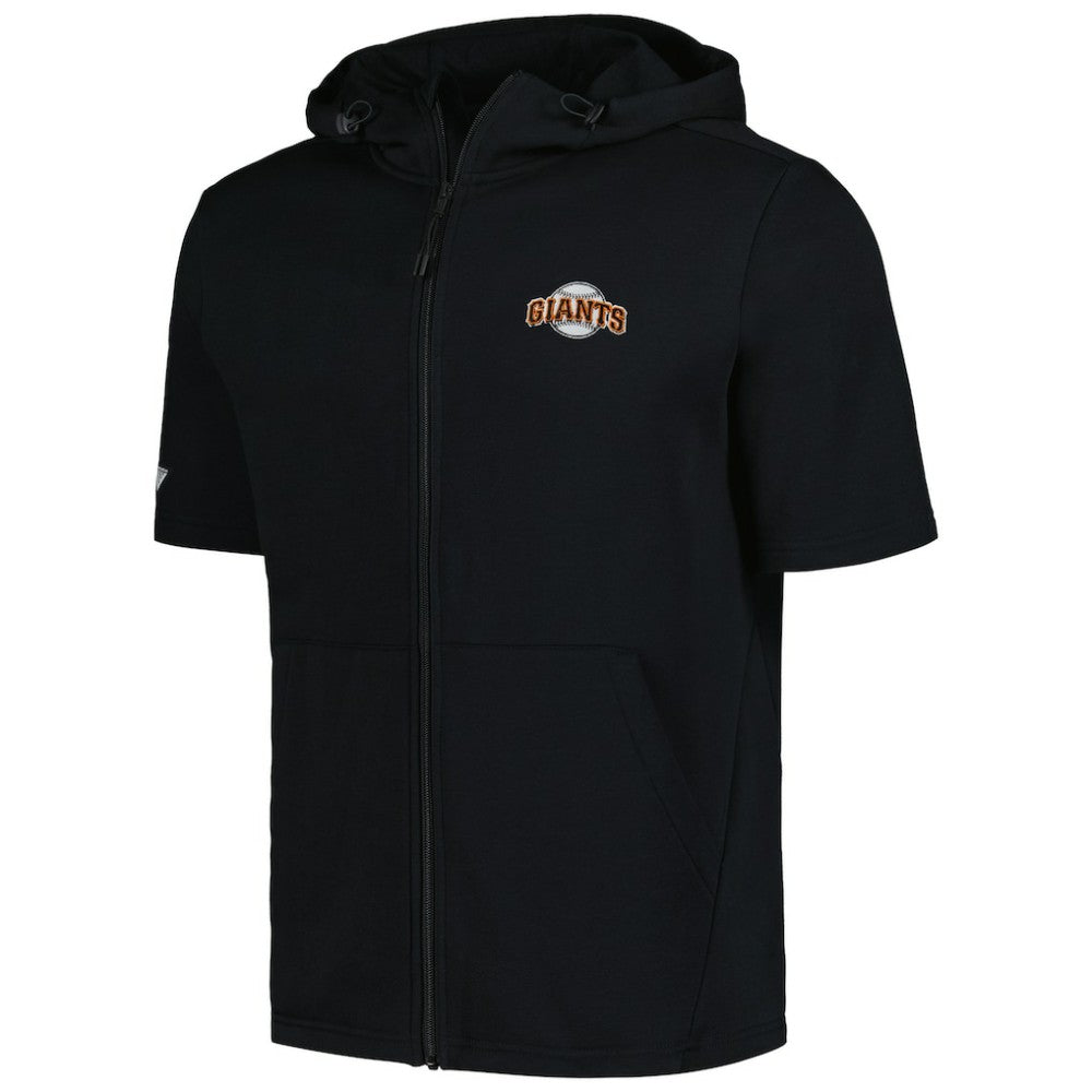 San Francisco Giants Levelwear Recruit Short Sleeve Full-Zip Hoodie Black