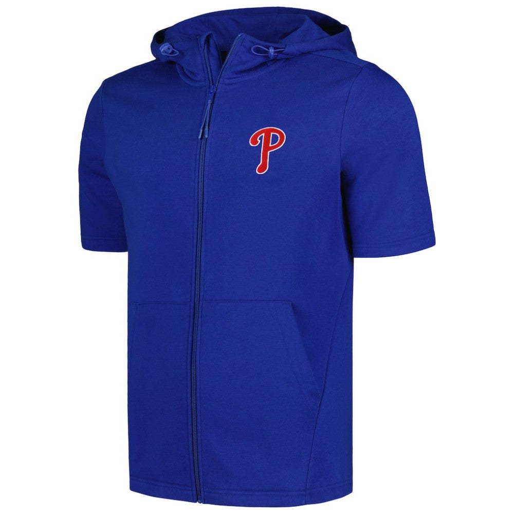 Philadelphia Phillies Levelwear Recruit Short Sleeve Full-Zip Hoodie Royal