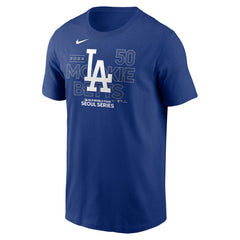 Mookie Betts Los Angeles Dodgers 2024 MLB World Tour Seoul Series Player Name & Number Event Stack T-Shirt Royal | Nike