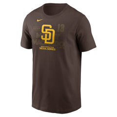 Manny Machado San Diego Padres 2024 MLB World Tour Seoul Series Player Name & Number Event Stack T-Shirt Brown | Nike
