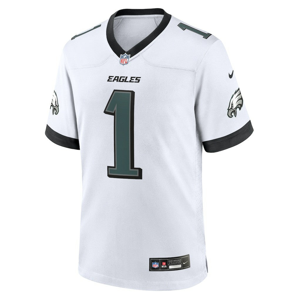 Jalen Hurts Philadelphia Eagles White Game Jersey - White