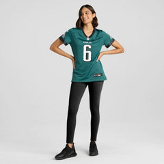 DeVonta Smith Philadelphia Eagles Women's Team Game Jersey - Midnight Green