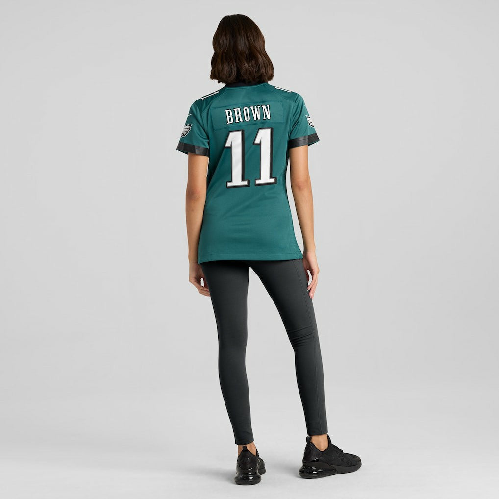 A.J. Brown Philadelphia Eagles Women's Team Game Jersey - Midnight Green