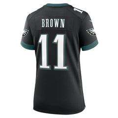 A.J. Brown Philadelphia Eagles Women's Alternate Game Jersey - Black