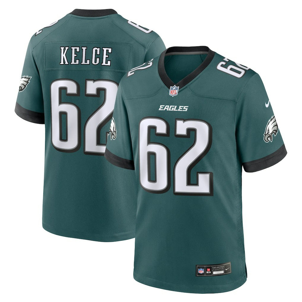 Jason Kelce Philadelphia Eagles Team Game Jersey - Midnight Green