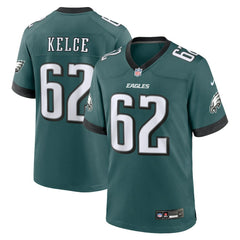 Jason Kelce Philadelphia Eagles Team Game Jersey - Midnight Green
