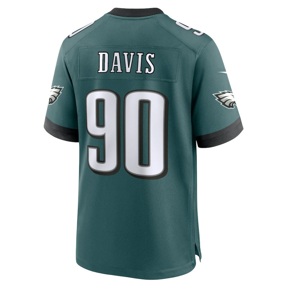 Jordan Davis Philadelphia Eagles Team Game Jersey - Midnight Green